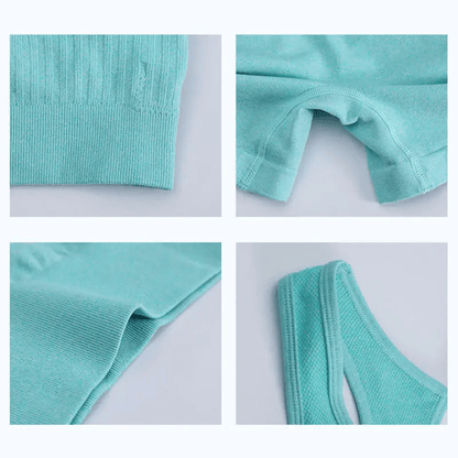 Women Yoga Shorts Sets High Waist Butt Lifting Workout Fitness Tights Tummy Control Gym Running Stretched Sportswear